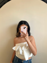 Load image into Gallery viewer, Thrifted Strapless Bow Top
