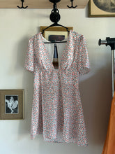 Load image into Gallery viewer, Thrifted Orange Floral Mini Dress
