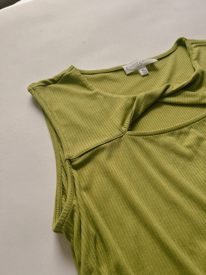 Thrifted Green 00s Sleeveless Top