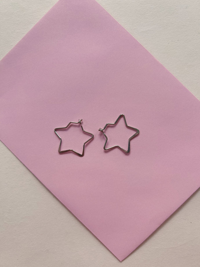 Silver Star Earrings