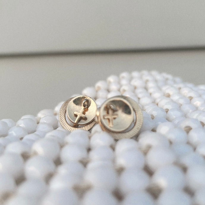 Vintage Screw-back Cross Earrings