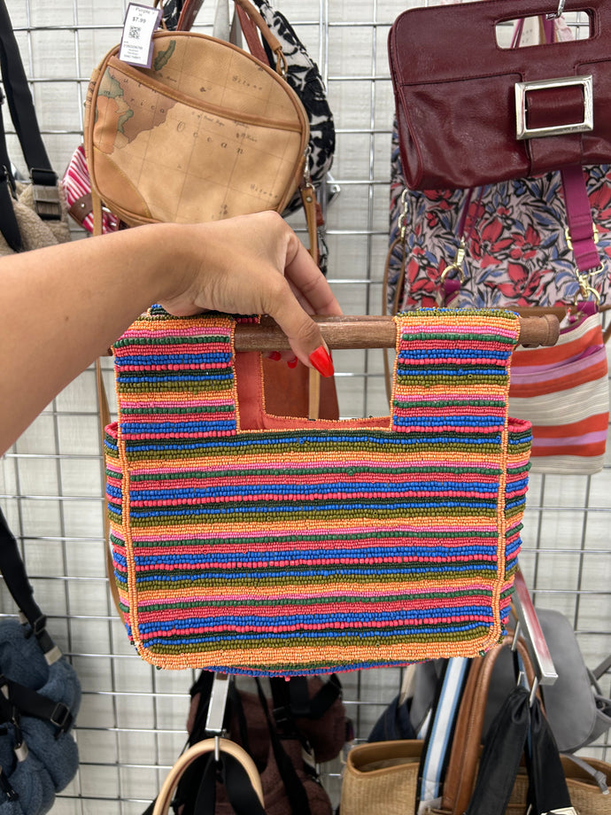 Thrifted Colorful Beaded Purse
