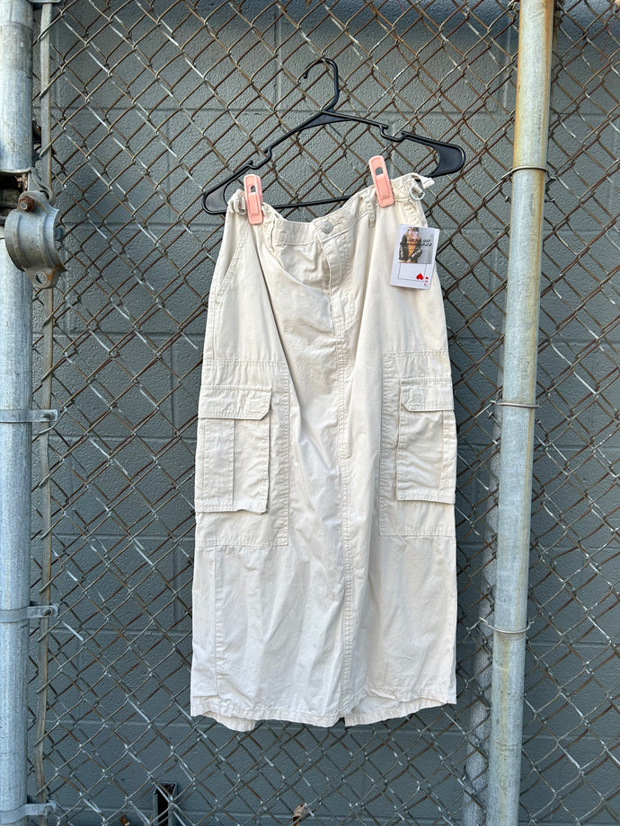 Khaki Midi Length Skirt