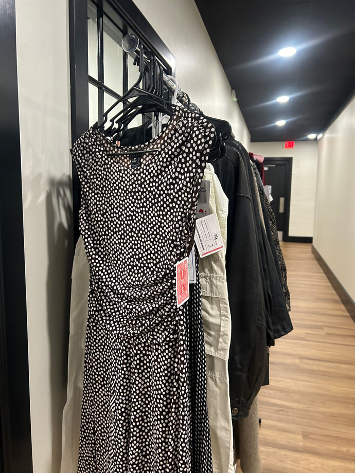 Olivia Dean Inspired Brown Polka Dot Dress